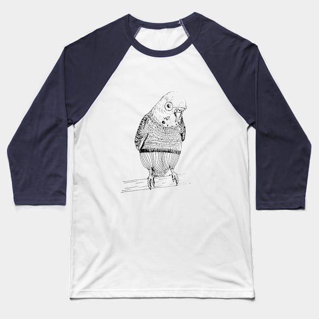 Bird on branch Baseball T-Shirt by nuruveyik